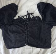 corset lace-up crop top