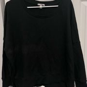 Amuse society black sweatshirt with fringe size medium