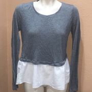 Hinge gray long sleeve top