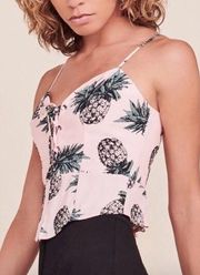 Jojo Pineapple Print Corset Top NWOT