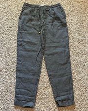 Gray 100% Linen Pants