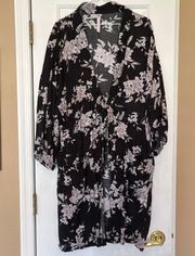 Maya Floral Kimono Cover Up Top Robe