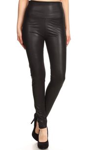 Black Faux Leather Leggings