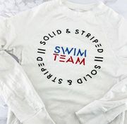 Solid & Striped Swim Team Collection White Long Sleeve Crew Neck Top Slim Small