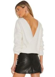 Bardot The Cross Back Knit Sweater in Ivory Medium Womens Top