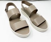 Vince Westport Sandal Leather Platform Sandals Gray Size 9