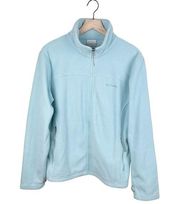 Columbia  Interchange Women's Full Zip Fleece Jacket Light Aqua Blue Size XL