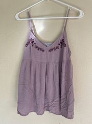 Purple Flowy Tank Top