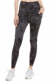 Ladies High Rise 7/8 Tie Dye Legging with Pockets, Large (12-14)