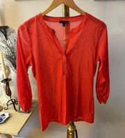 Womens semi sheer mesh long sleeve top by The Limited size medium