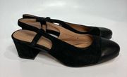 J. Jill sling back leather pumps black size 9