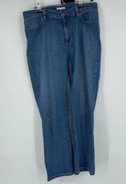 Eileen Fisher Organic Cotton Straight Ankle Jeans Denim Size 10