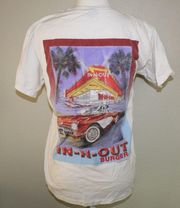 Beefy Inn & Out Burger White Vintage Short Sleeve T-Shirt - Size Small