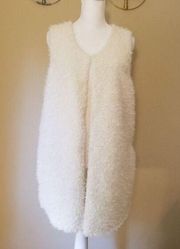 Fluffy Faux Fur Vest Hook Clasp Soft! NWT! XL