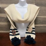  Victoria’s Secret Navy Blue and Cream Grand Lodge College Patch Scarf