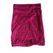 Guess Pink Lace Overlay Pencil Mini Skirt Size S Barbie Retro Vintage Y2k