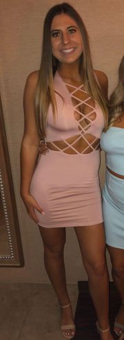 Pink Cut Out Dress