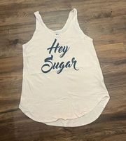 Recycled Karma Light Pink “Hey Sugar” Tank Top