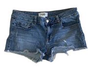 PINK Victoria's Secret Shorts Sz 8 Cut Off Denim Blue Jean Mid Rise