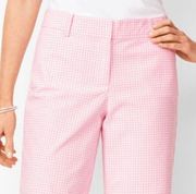 lANDS’ END 6” walking shorts size 12/14 pink gingham