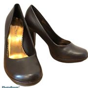 Brown pinup round toe retro vintage heels NEW shoes pumps rockabilly NWT NIB 7