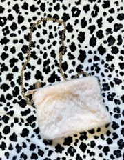 pink fuzzy purse