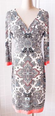 Paisley Print Mini Dress