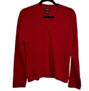 Philosophy Dane Lewis 100% Cashmere Red V Neck Sweater Large