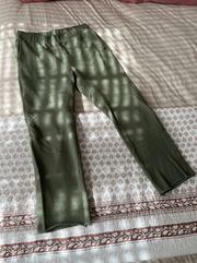 Green Cropped Sweatpants