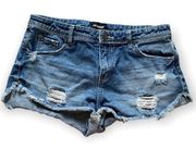 Joe Boxer Distressed Raw Hem Jean Shorts 5