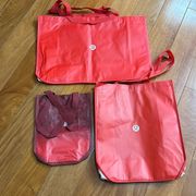 Lululemon set of 3 shopping bags