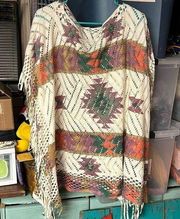 Women’s Aztec poncho