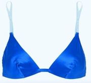 Bright blue silk Bra M