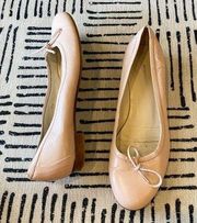 BURBERRY Dusty Pink Leather Flat Ballerinas Size 6.5