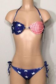 WILDFOX patriotic bikini. NWT