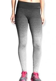 Brooks Full Length Ombre’ Streaker Running Tights Size Medium Black Gray Legging