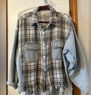 Oversized Denim / Plaid Shacket