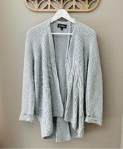 Sam Edelman Open Front Knit Cardigan Gray Sz Medium