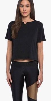 Koral Eloquence Arlo Crop Top in Black Size S