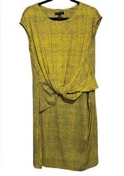 Dress Yellow Green Gathered
Sleeveless Lined dress size LP