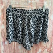 Xhilaration Black Printed Sleep Lounge Shorts