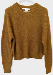 Veronica Beard Melinda Crew Neck Sweater in Gold (S)