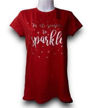 Chemistry Tis the Season to Sparkle red shirt size medium NWT