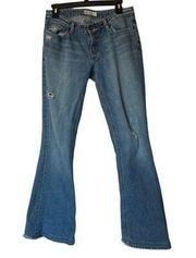 Buckle BKE Stardust Disttessed Holey Denim Jeans Flare Wide Leg Bootcut 30x35.5