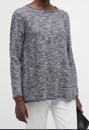 Eileen Fisher Heathered Long-Sleeve Side-Slit Tunic