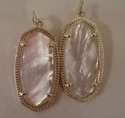 Kendra Scott Elle Gold and Ivory Mother of Pearl Drop Earrings
