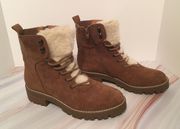 Suede Winter Boots, Size 10