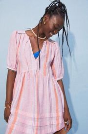 Lemlem X H&M Pink Striped Linen Dress - size XS