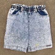 Vintage Jordache high rise acid Wash elastic waist lounge shorts