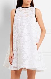 VICTORIA BECKHAM White Floral Jacquard Mini Dress Size 6